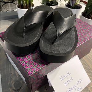 Tory Burch Leather Nappa Platform Flip Flop
